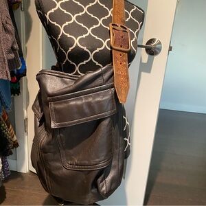 Elegant Brown Leather Shoulder Bag